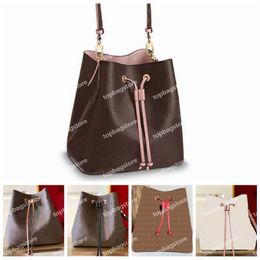 NeoNoe MM Bags Bucket Bag Designer Shoulder Fashion Leather Classic Crossbody Cross Body Strap Drawstring Water Ripple Pochette274e