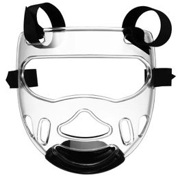 Kids Taekwondo Mask Sparring Gear Supply Men Kickboxing Transparent Cover Child 240122