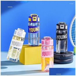 Water Bottles 620Ml Alphabet Tritan Bottle St Sports Plastic Cup Fashion Portable Handheld Mug 2023 Drop Delivery Dhori