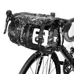 BOLER Bike Front Tube Bag Waterproof Bicycle Handlebar Basket Pack Cycling Front Frame Pannier Bicycle Accessories 240202