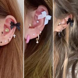 Stud Earrings 1PC Stainless Steel Earring Bowknot Ear Helix Piercing Cartilage Korean Cute Style Lobe 20G Gauge Body