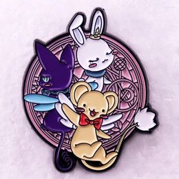 Brooches Cardcaptor Sakura Kero Chan Cerberus Cartoon Manga Anime Cute Characters Badge Enamel Pin Brooch Jewellery