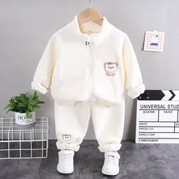 Clothing Sets Fashion Toddler Baby Boy Girls Casual Clothes Set Outfits Winter Autumn Boys Fleece Tracksuit Suits For Kid