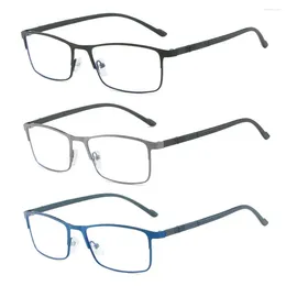 Sunglasses Eye Protection Anti-Blue Light Reading Glasses Ultralight Business Square Eyeglasses Blue Ray Blocking Metal