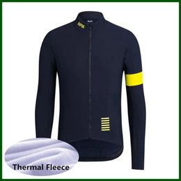 Pro Team RAPHA Cycling Jersey Mens Thermal Fleece Long Sleeve Mountain Bike Shirt Road Bicycle Tops Sports Uniform Racing Clothing3019