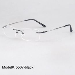 Sunglasses Frames Whole- 5507 Whole s 50 Piece lot Rimless Memory Titanium Hinged Optical Eyeglasses Spectacles1298S