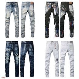 purple jeans jeans retro patchwork flared pants wild stacked ripped long trousers straight Y2k baggy washed faded for men