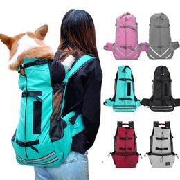 Breathable Dog Bag Portable Pet Outdoor Travel Backpack Reflective Bags for Cats French Bulldog 240124