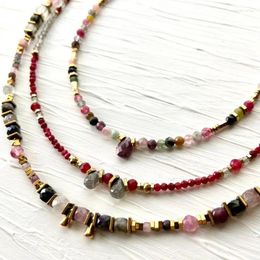 Choker Delicate Natural Stone Beaded Necklace For Women Bohemian Handmade Jewellery Summer Party Accessories