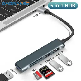 In 1 USB C HUB For MacBook Pro/Air Laptop Docking Station 3.0 SD Card Reader 5 Port 2.0 TF Adapter Splitter