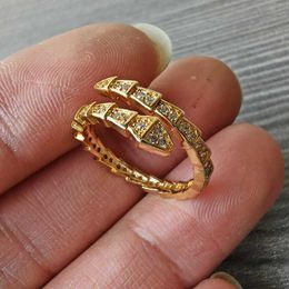 Women Designers Ring Fashion Letter Snake Rings Luxury Silver Rose Gold Plated Rings Diamond Love Rings