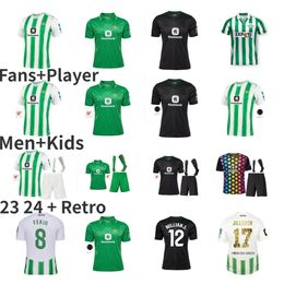 2023 2024 Real Betis Soccer Jerseys Copa DEL Rey FINAL Away JOAQUIN B.iglesias Camisetas De Futbol Juanmi ESTADIO 88 89 RETRO Special Men Kids GK FEKIR Manga