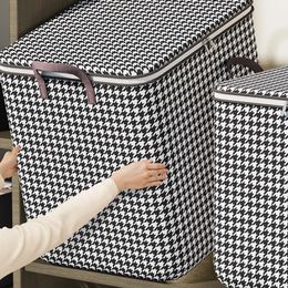 Quilt Storage Box Dustproof Organizers Non-Woven Wardrobe Space Saving Bag House-Moving Bedding Box Travel Storage Organization 240129