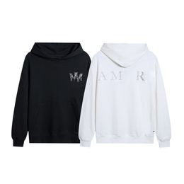 Designer Men's Hoodie Rhinestone Letters Logo Simple Fashion Autumn and Winter Men and Women Casual Loose Hooded Sweatshirt