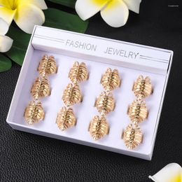 Cluster Rings Sale 12 Pcs Pearl Hawaiian Polynesian Wholesale Price Gold Plated Heart Turtles Ring Set Jewelry For Women