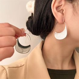 Hoop Earrings Fashion Silver Plated Big Geometric Earring For Women Girls Party Wedding Punk Jewelry Gift Eh1096
