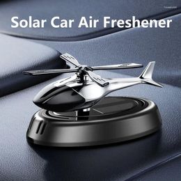 Helicopter Solar Rotating Aroma Diffuser Car Air Freshener Alloy Perfume Bottle Holder Ornament Interior Decoration For Offi