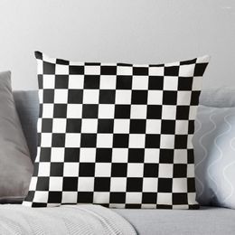 Pillow Checkered Black And White Throw Year Pillowcases Bed S Sofas Covers Christmas Pillows