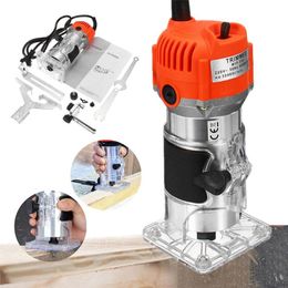 New Router Wood Trimmer Electric Hand Trimmer Motor Carving Machine Carpenter Woodworking Trimmer Wood milling slotting machine Po245W