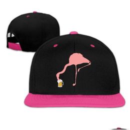 Ball Caps Adts Flamingo Beer Classic Casual Hats Pink Hip Hop Baseball Cap Drop Delivery Dhoeb