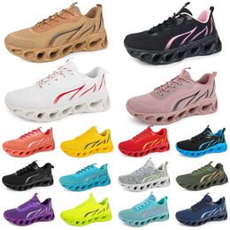 men women running shoes fashion trainer triple black white red yellow purple green blue peach teal purple orange light pink breathable sports sneakers two