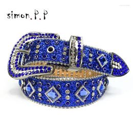 Belts Rhinestone Skull For Women Men Punk Western Cowboy Bling Diamond Crystal Studded Y2K Belt Strap Jeans