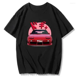 Men's T Shirts JDM Initial D Shirt For Men Japanese Car Streetwear Cotton NISSAN 180sx Summer Casual O-neck Unisex Tees T-shirt Tops