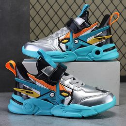 Kids Casual Shoes Boys Leather 5-15y Children Tennis Fashion Sneakers Toddlers Outdoor Cartoon Size 27-39 240122