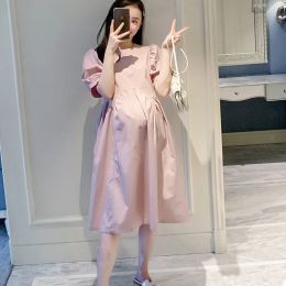 Dresses 2022 Summer Maternity Clothes Fashion Loose Woman Pregnancy Dress for Pregnant Women Clothing Plus Size Cotton Maternity Dresses