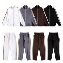 Casual Sports Suit Man Loose Streak Fashion Standneck Patchwork Set Men Autumn Soft Long Sleeves Sets 2 Pieces Outwears