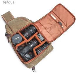 Camera bag accessories Waterproof Batik Canvas Inclined Shoulder Bags DSLR Case For Panasonic S5 S1 S5K GH5 GH6 GH5L GH5S GH6L S1H S1M G95 GH5GK YQ240204