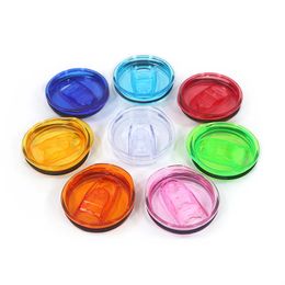 US Ship Coloured slid lids for 20oz skinny tumbler Replacement lids Plastic sealing lid PP material Spill Proof Splash Resistant cover for straight cup