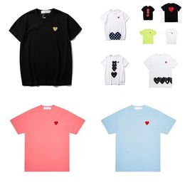 Play Mens T-shirts Fashion Designer Red Heart Shirt Casual T-shirt Cotton Embroidered Embroidery Short Sleeve Summer 3xl 4xl C11