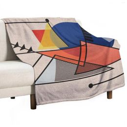 Blankets Midcentury Modern Abstraction Throw Blanket Fluffy Picnic Luxury Thicken