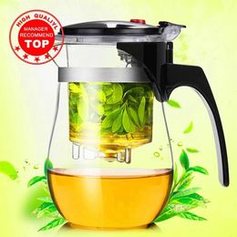 High quality Heat Resistant Glass Tea pot Chinese teaware kung fu Tea Set Puer Kettle Coffee Glass pot Convenient Office TeaPot 240124