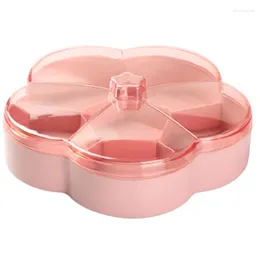 Plates Retail Fruit Plate Home Creative Transparent Sealed Candy Box With Lid Nut Melon Seed