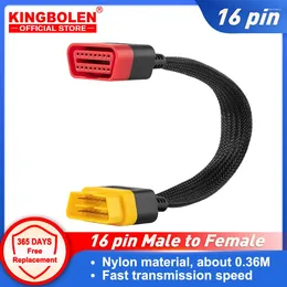 0.36M Flexible OBDII Extension Cable 16 Pin Male To Female Nylon OBD2 Connector Diagnostic Tool Extended Adapter