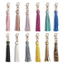 Keychains PU Tassels Pendant Keyrings Colourful Leather Tassel DIY And Craft Supplies Bags Keys Decorations Chains Gifts