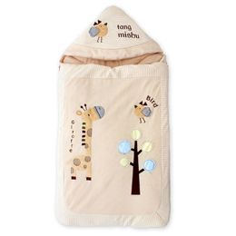 Baby Sleeping Bag Winter Warm Stroller Blanket Child Sleepwear AntiKick born Wrap Swaddle Thick Diaper Changing 240131