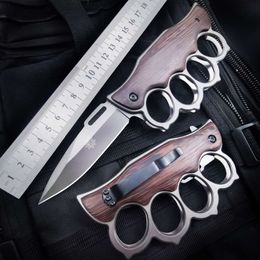 Folding Fist Pocket Knife Tiger Finger Multifunctional Vehicle Window Breaker Outdoor Self-defense Military Buckle Four Hand Support 04TS
