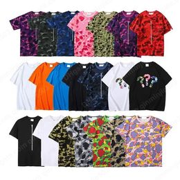 T-Shirts Designer T-Shirt Mann Tops Hai T-Shirts für Damen Kleidung Männer Mode Frau Haie Rundhalsausschnitt Atmungsaktive Baumwolle Kurzer Buchstabe Tierdruck 3XL