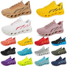 fashion men trainer women running shoes triple black white red yellow green blue peach teal purple orange light pink breathable sports sneakers 62 wo