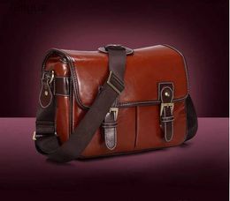 Camera bag accessories Retro Pu Leather Waterproof DSLR SLR Casual Case Shoulder Bag For YQ240204