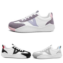 Running Shoes Women Athleisure Comfort Flat Wear-Resistant Grey Purple Black Shoes Womens Trainers Sports Sneakers