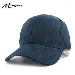 Ball Caps Pure Colour Faux Suede Baseball Cap Dad Hats Bone Snapback Can Be Adjusted Men's And Women's Leisure Sport Accessories