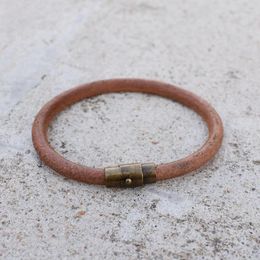 Link Bracelets Vintage Brown Genuine Leather Wrap For Hand Wrist Wristband Men Woman Punk Bangle Couple Jewellery Gift