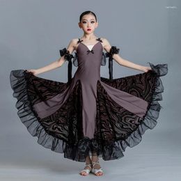 Stage Wear Modern Dance Dress High-End Customised Children'S Ballroom Performance National Standard Adult DN14017