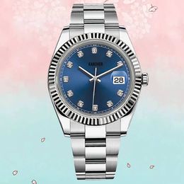 aaa quality mens automatic watch 2813 movement watches 41mm 31mm 36mm size stainless steel watch Blue diamond dial sapphire waterproof fashion lovers watch gift