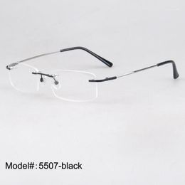 Sunglasses Frames Whole- 5507 Whole s 50 Piece lot Rimless Memory Titanium Hinged Optical Eyeglasses Spectacles1321l