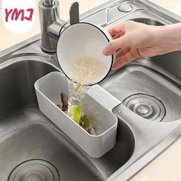 Kitchen Storage Sink Drain Basket Strainer Fruit Vegetable Drainer Sponge Rack Filter For Leftovers Soup Garbage Tool